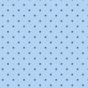 Dark Blue Pin Dots on Blue