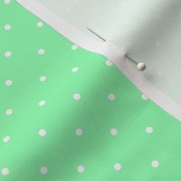 White Pin Dots on Green