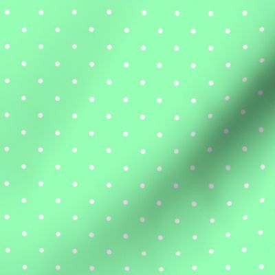 White Pin Dots on Green