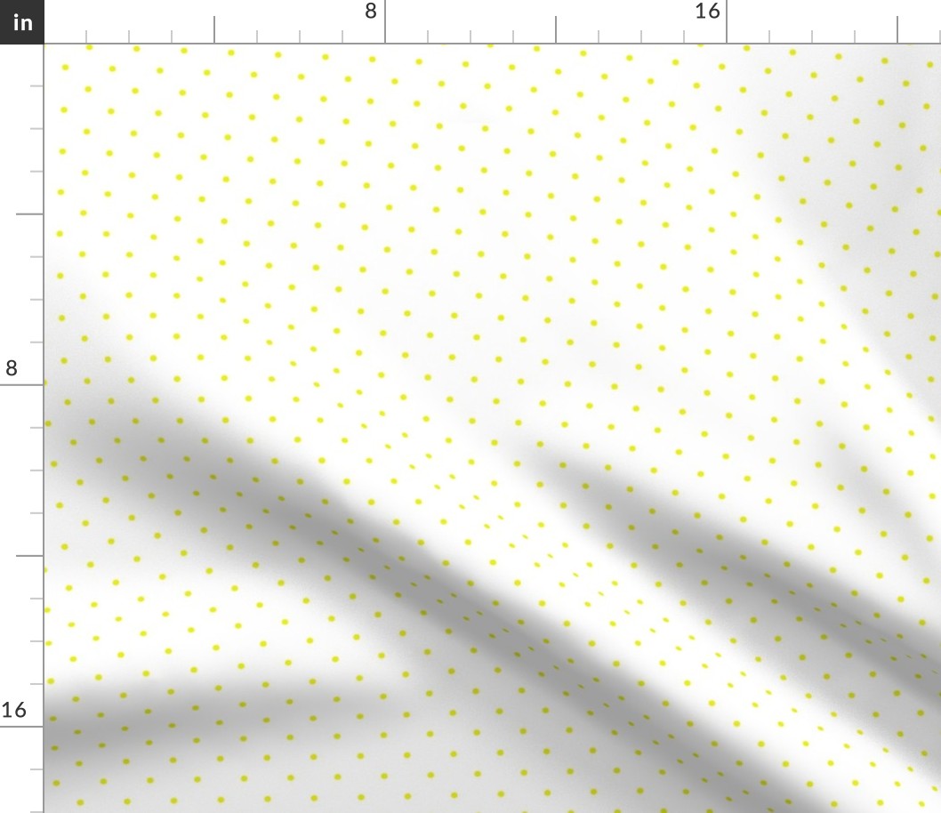 Yellow Pin Dots on White