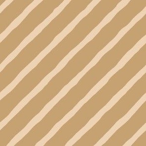 Chunky Textured Stripe // medium scale // gold & cream