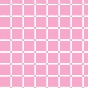 Hand Drawn Checks in Pink