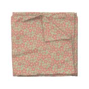 Flower Toss Posey-Green and Pink Palette-Large Scale