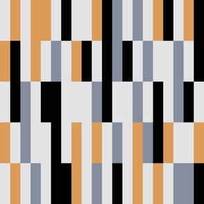Bauhaus Geometric Abstract Shapes | Black Grey and Mustard