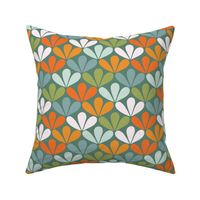 Love Blooming Abstract Floral on Teal