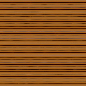 Halloween Black Stripes on Autumn Pumpkin Spice Orange mini scale dollhouse wallpaper