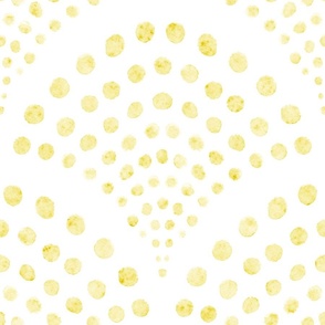 abstract shell dots - buttercup scallop - coastal yellow wallpaper