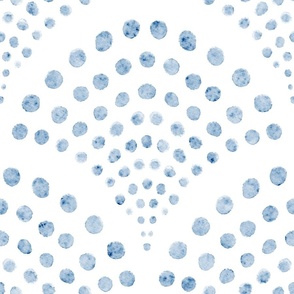 abstract shell dots - fog scallop - coastal blue wallpaper