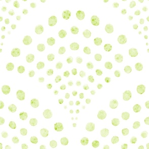 abstract shell dots - honeydew scallop - coastal green wallpaper