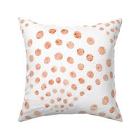 abstract shell dots - peach scallop - coastal salmon wallpaper