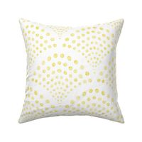 small scale abstract shell dots - buttercup scallop - coastal yellow wallpaper