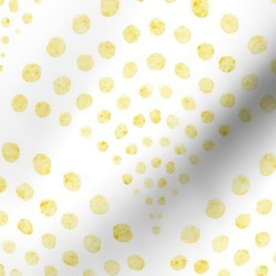 small scale abstract shell dots - buttercup scallop - coastal yellow wallpaper