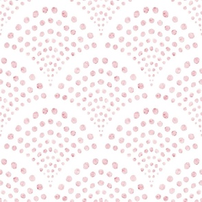small scale abstract shell dots - cotton candy scallop - coastal pink wallpaper
