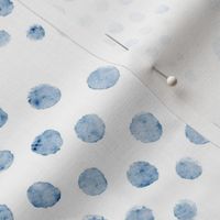 small scale abstract shell dots - fog scallop - coastal blue wallpaper