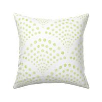 small scale abstract shell dots - honeydew scallop - coastal green wallpaper