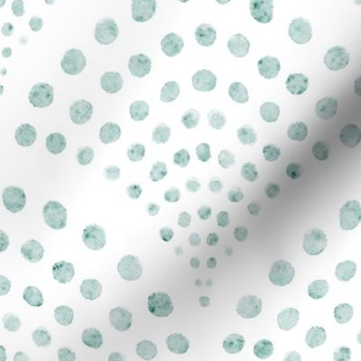 small scale abstract shell dots - sea glass scallop - coastal green wallpaper