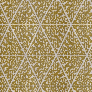 Spotted Triangle -gold on light gray (large scale)