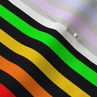 Rainbow stripes on black