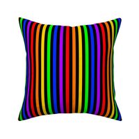 Rainbow stripes on black