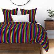 Rainbow stripes on black