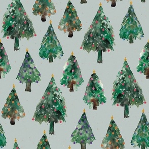 Christmas Trees Mint Medium
