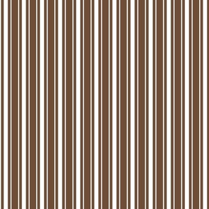 Classic Coffee Brown Mattress Ticking Bed Stripe