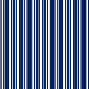 Classic Royal Blue White Mattress Ticking Bed Stripe