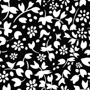Black and White Floral (Large)