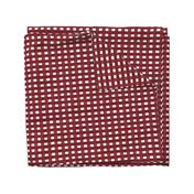 Painted dark red gingham