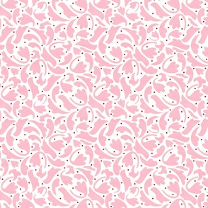 Christmas Damask Pink and White Smaller