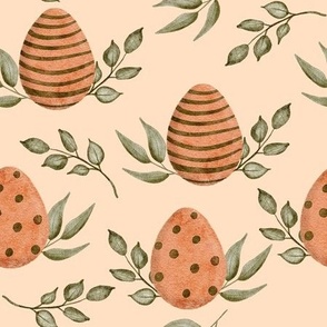 Easter Eggs in Boho Beige