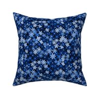 Simple Daisy Field - Cobalt blue - Small Scale