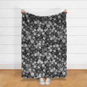 Simple Daisy Field - Grey - Large Scale