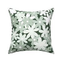 Simple Daisy Field - Sage - Large Scale