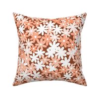 Simple Daisy Field - Salmon Pink - Medium Scale