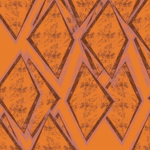 orange abstract with diamond shapes by rysunki_malunki