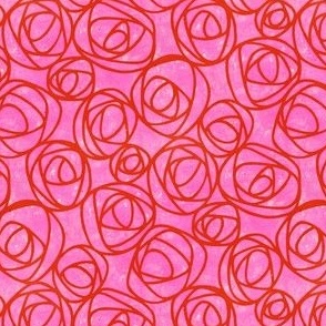 Stencil Roses Tile