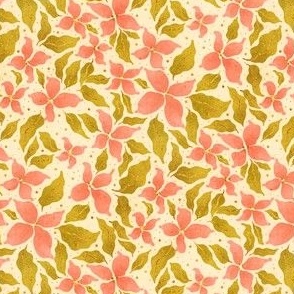 Peach Floral Pattern Tile