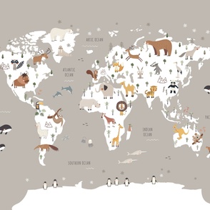 Cut and Sew Map with animals