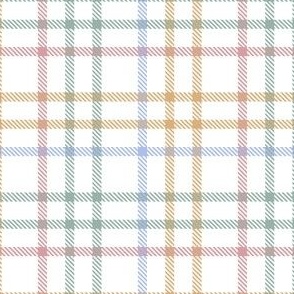 small // tartan plaid // pastel rainbow plaid