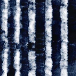 shibori - white brush stripes on indigo blue - shibori textile pattern