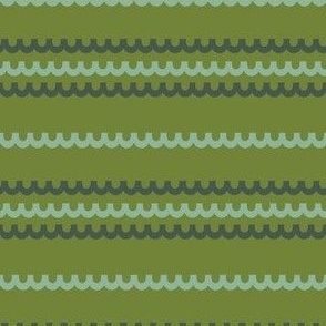 scallop stripe on green