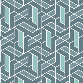 hexmill geometric teal jumbo