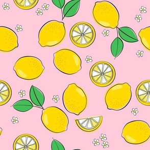 Tossed Whole Lemons - Pink