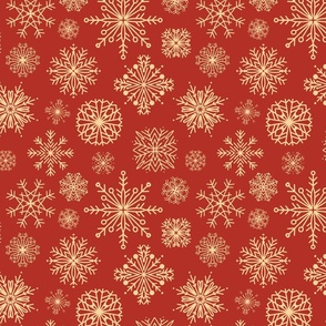 Falling Snowflakes (red)