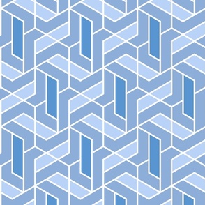 hexmill geometric blue jumbo