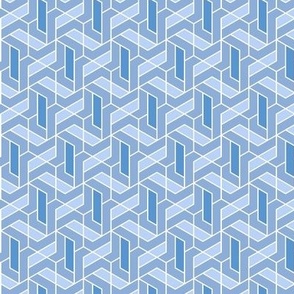 hexmill geometric blue small scale