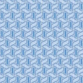hexmill geometric blue tiny scale