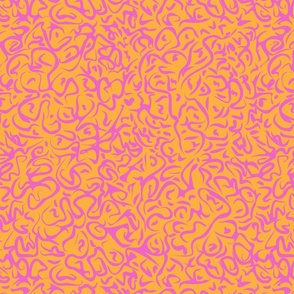Raspberry and gold Pomifera lacy pattern - 2x