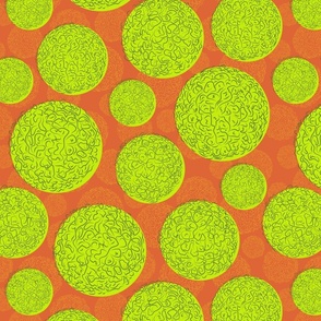 Green and orange Pomifera Layers - 2x